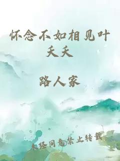 怀念不如相见叶夭夭