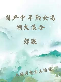 国产中年熟女高潮大集合
